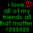 Green pixelated text on black background reads 'i love all of my friends all that matter' with red heart symbol and '<33333' below, displayed in two identical side-by-side