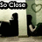 Animated sequence showing two silhouetted figures moving from close to far apart, with heart symbols and text overlays.