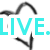 Animated icon displays 'LIVE. LAUGH. LOVE.' text with color-coded letters and heart symbols above each word, transitioning between static and animated states.