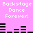 Pixelated text and audio waveforms on a pink background with repeated phrases.