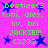 Bright pink background with green text and blue star icons arranged in a pattern