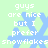 Light green background with blue snowflake icons and white text reading "guys are nice but I prefer snowflakes" in pixelated font.