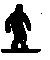 Black silhouette of a person on a snowboard in various poses against white background, displayed as static frames.