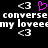 Pixelated text and symbols on a black background with a pink heart symbol above the text.