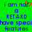 Green background with blue pixelated text reading "i am not a RETARD have specific features" and red heart symbol replacing the 'o' in 'not'.