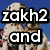 A split-screen image with two dogs and text overlays reading 'zakh2', 'and', 'his dogs', 'live 4 eva' in bold white letters on a black outline.