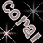 Animated contact sheet showing two frames of a pixelated icon with linked rings, heart shapes, and starbursts on black background.