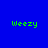 Blue background with red rectangular blocks and green text reading 'Weezy' in multiple positions.