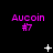 three and three displays 'Aucoin #7' text with animated white symbols on a black background