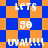 Pixelated text 'LETS GO UMA!!!!!' repeats across a blue and orange checkered background with diamond-shaped