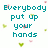 Pixelated teal text on white background with floating heart shapes, partially cropped right side.