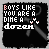 Black background with white pixelated text reading 'GUYS LIKE YOU ARE A DIME A DOZEN' and small heart symbols, featuring animated color shifts in the text.