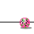 Animated sequence of pink and blue spherical icons with green patterns, showing movement and text changes against a white background.