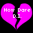 Two identical pink broken hearts with white text 'How Dore' and 'D.I.' on black background, each heart split into two jagged pieces.