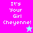 Pixelated text "It's Your Girl Cheyenne!" appears on four colored backgrounds with star symbols, one background changes color between frames.