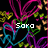Pixelated icon with black background, colorful heart outlines, and text labels 'Sora' and 'Don' in white pixel font.