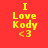 Four pixelated display "I Love Kody <3" text with varying background colors and slight text shifts across the