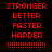 Red pixelated text on black background with white bars highlighting different words across two