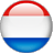 Static circular icon featuring horizontal red, white, and blue stripes with a glossy 3D effect on a gray background.
