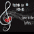 Animated icon with a black background featuring a silver treble clef, red heart, and blurred text elements.