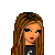 Pixel art contact sheet showing three frames of a female character with long brown braided hair, black crop top, pink and black arm bands, studded belt, dark pants, white socks, and black sneakers; text reads "vegetarian pride!" below the first frame.