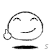 Two side-by-side pixelated cartoon faces with closed eyes, smiling mouths, and a single raised finger on the left side of each face.