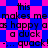 Pixelated text on a blue and pink checkered background with repeated phrases and quack symbols.
