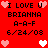 Red background with pixelated text and heart symbols, showing two states of heart color variation in a static layout.