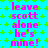 A static image with a bright cyan background covered in small green stars, displaying repeated pink text that reads "leave scott alone he's mine!" across multiple
