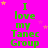 Green text reading "I love my Tanec Group" on a bright pink background with scattered yellow and pink stars, partially obscured by a gray rectangle.