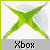 Six variations of a pixelated X-shaped symbol in green, blue, gray, yellow, red, and green-on-black display the word 'Xbox' beneath each.