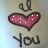 A 5x4 contact sheet of animated frames showing a static 'I love you' icon with red heart and handwritten text on beige background, each frame displaying identical content without visible animation changes.