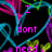 Animated icon with neon-colored heart outlines and text reading "I dont need to be a boyfriend happy!" on a black background.