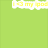 Green background with multiple instances of text 'i <3 my ipod' in different colors and outlines.