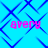 Pixelated blue background with intersecting dark blue lines forming diamond shapes, four instances of pink text 'avery' in lowercase.