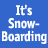 Animated contact sheet of multiple text-based and logo icons with color variations, including "It's Snow-Boarding", "It's What You Do", a lightning bolt "VERB" icon, an orange star "Think About It", and the Warner Bros. logo.