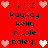 Red background with repeated text and heart icons in black, pink, and white pixelated styles.