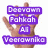 Pixelated hand with multiple text overlays in purple and cyan, showing distinct lettering on each section.