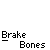 Animated sequence of a blue and white cartoon figure with a white circular head, performing hand gestures and head movements above text reading "Brake Bones" on a gray background.