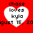 Red background with four white heart shapes containing text; two hearts have pixelated edges while two have smooth edges.