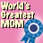 Pixelated static icon with pink background featuring yellow text and blue ribbon symbol.