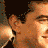 nine showing close-ups from a film scene with warm tones, featuring two people and text overlays