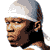 A 4-frame contact sheet of a pixelated animated icon featuring a person with a white headwrap in various poses and angles against solid backgrounds.
