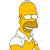 Pixelated yellow-skinned cartoon character with brown hair, white shirt, and yellow tie, facing right with neutral expression.
