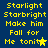 Yellow pixelated text on dark blue background with animated star symbols appearing and changing color.