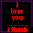Four identical display red text on black with purple borders; the bottom-right includes a small purple heart and asterisk symbol