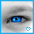 A contact sheet of two animated frames showing a close-up of blue eyes with black eyelashes and eyebrows, featuring a small pixelated heart icon in the bottom-left corner of the left frame.