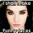 Four- of a person with long dark hair showing different facial expressions and text overlays