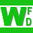 Green pixelated 'WFD' text on white background with green top and bottom borders.