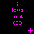 Pixelated pink text and symbols on black background with animated changes across frames.